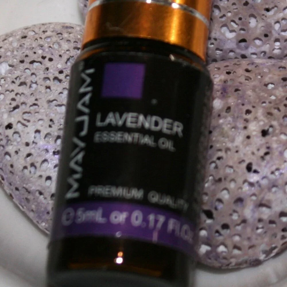 HAND CRAFTED 2 Lavender Aroma Stones Aromatherapy Essential Oil Diffuser Pair